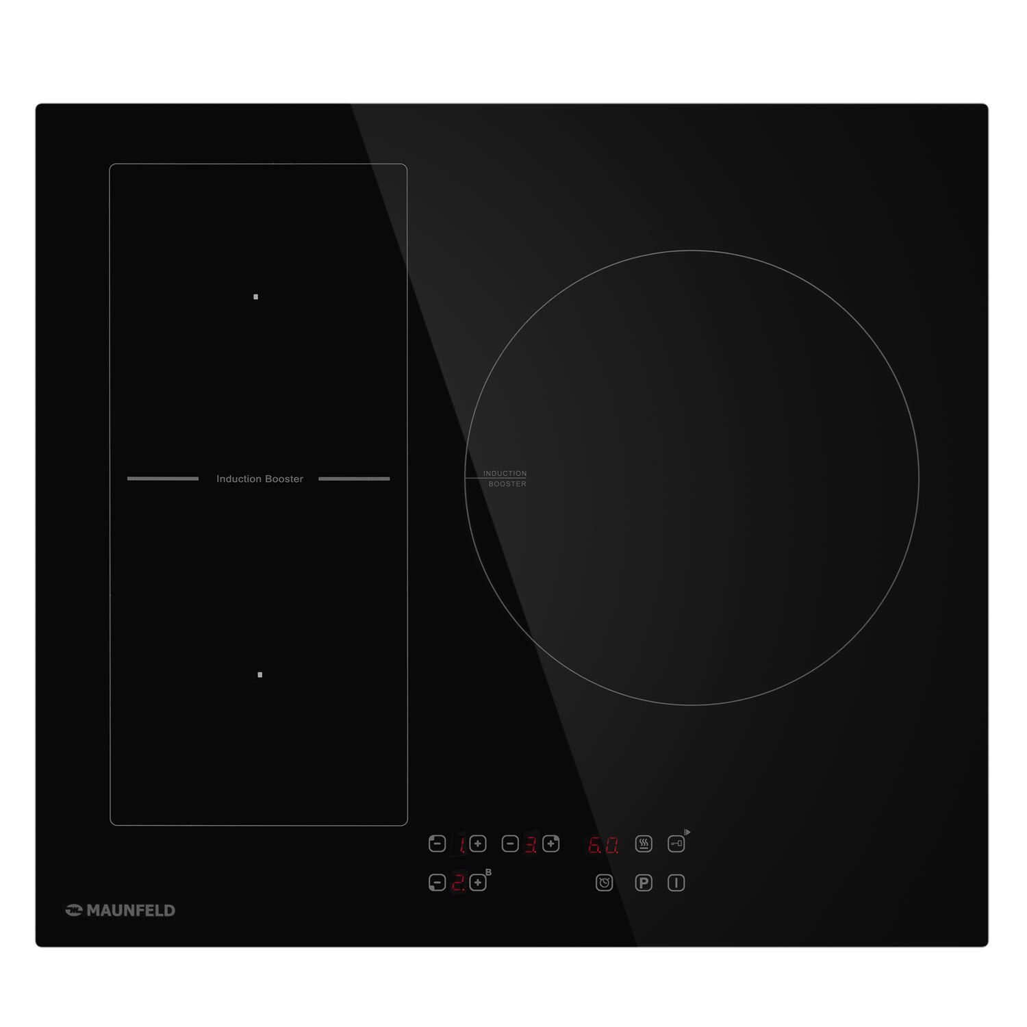 Изображение товара Индукционная варочная панель Maunfeld CVI593BK2 59 см 3 конфорки черная