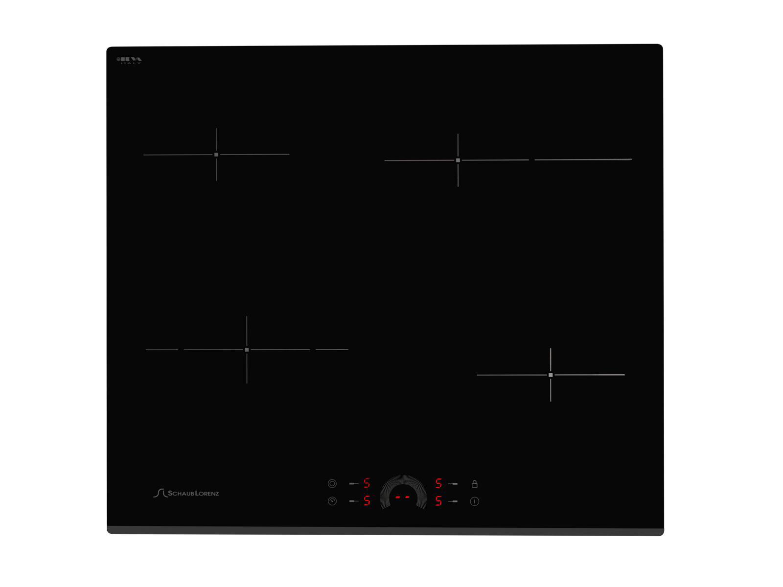Изображение товара Стеклокерамическая варочная панель Schaub Lorenz SLK CY62H1 59 см 4 конфорки черный