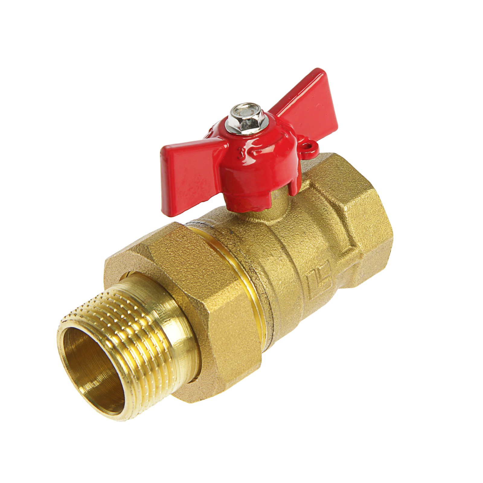Изображение товара Кран шаровой Sti 3/4" с американкой внутренняя-наружная резьба