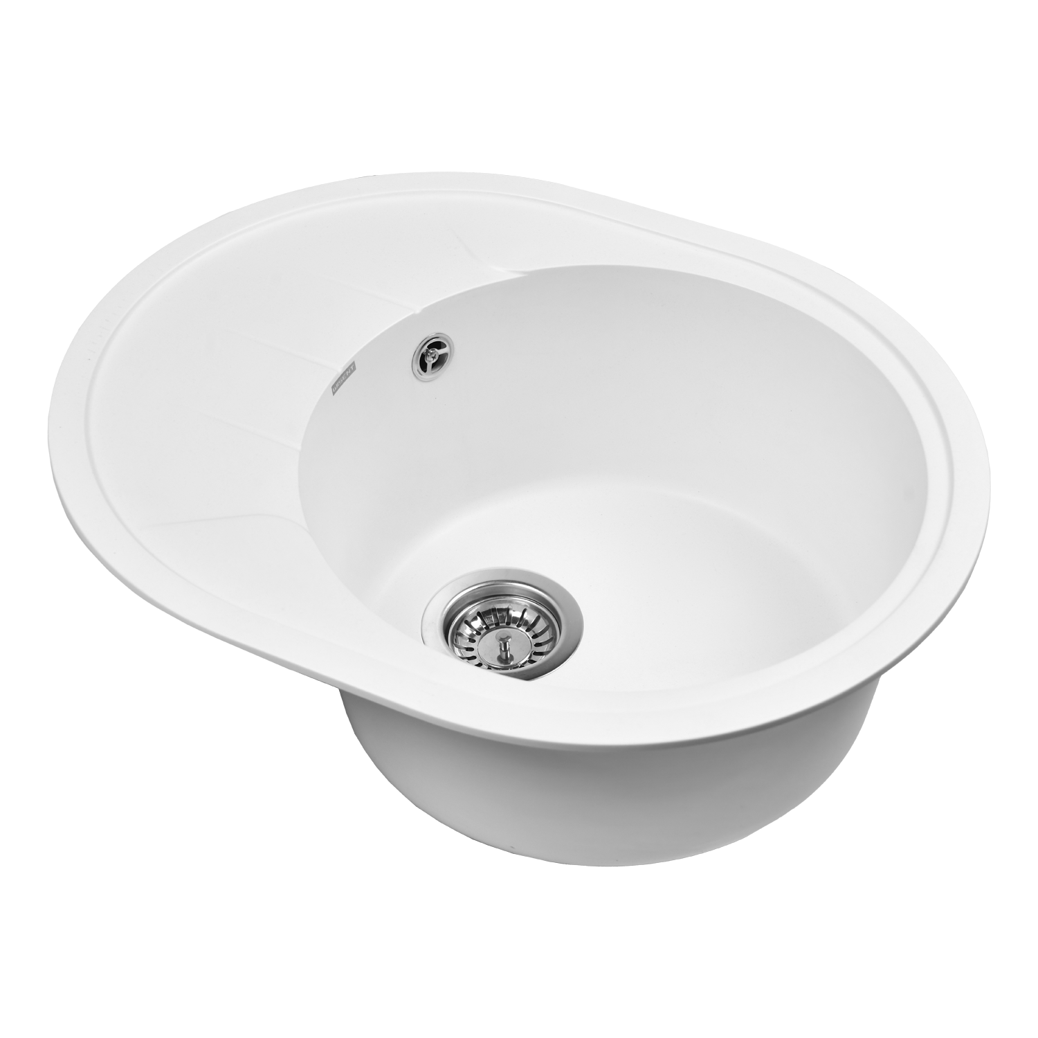 Изображение товара Мойка для кухни из искусственного камня Wisent MWR620-28 белая овальная компактная