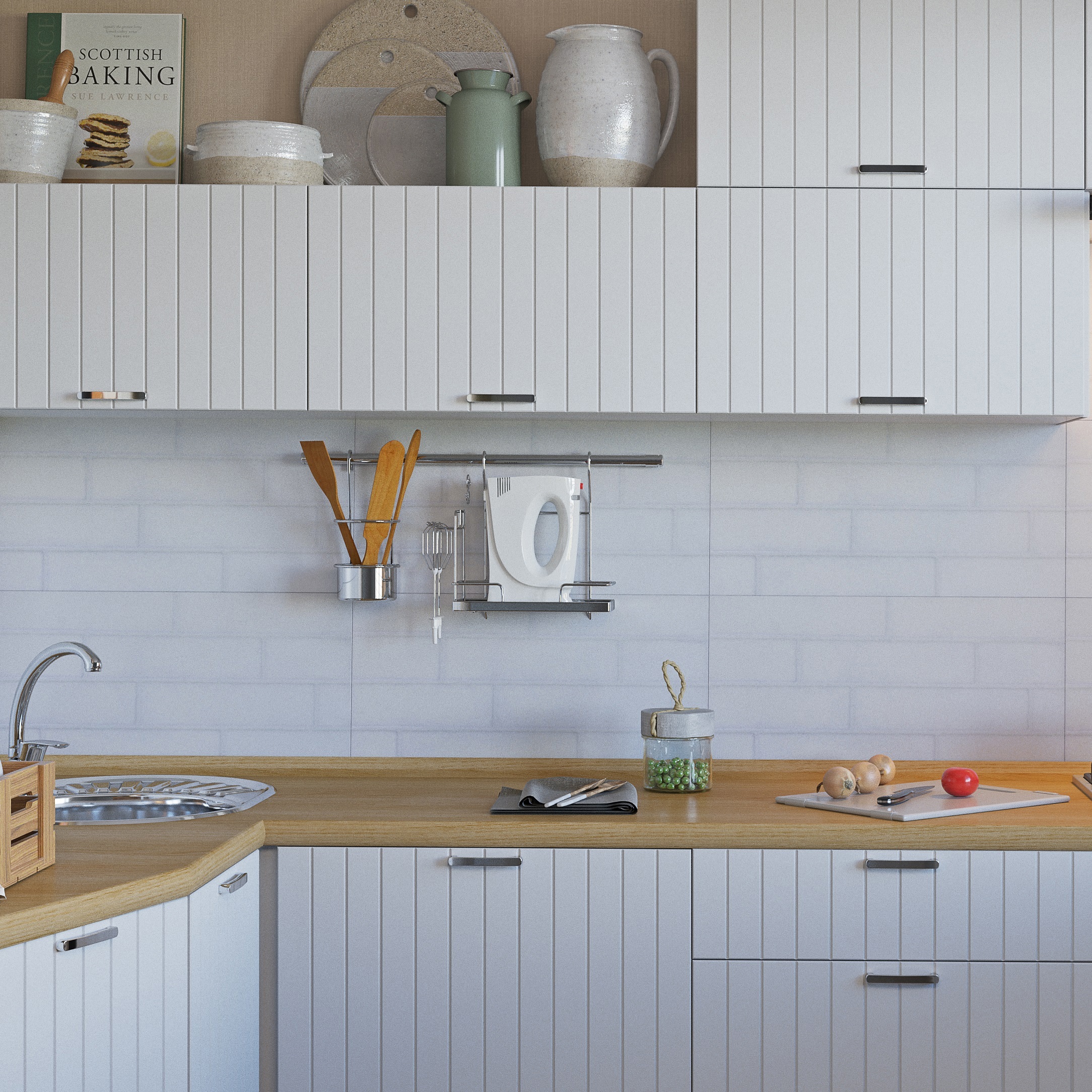 Изображение товара Плитка настенная Belani Брик 30х60 см матовая белая для интерьера