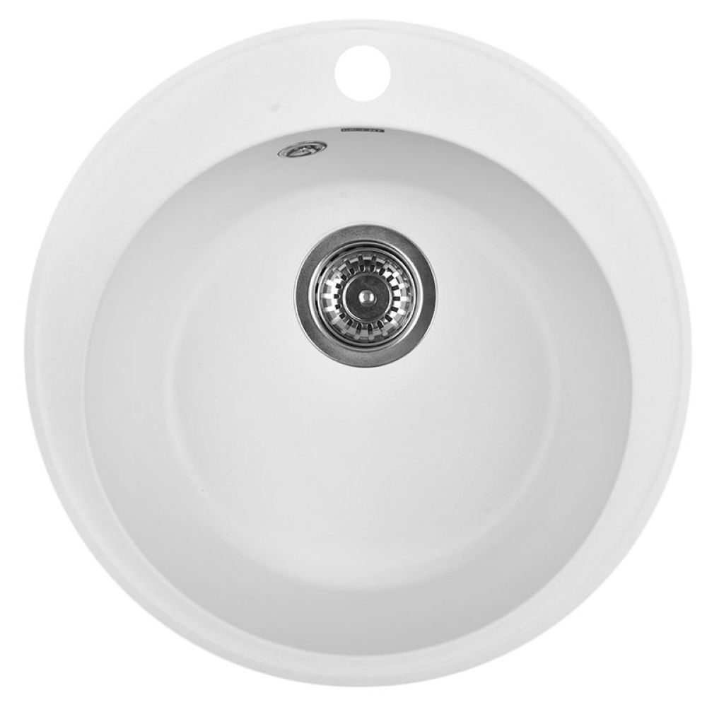 Изображение товара Мойка для кухни из искусственного камня Wisent MWR510-28 белая 500х500 мм