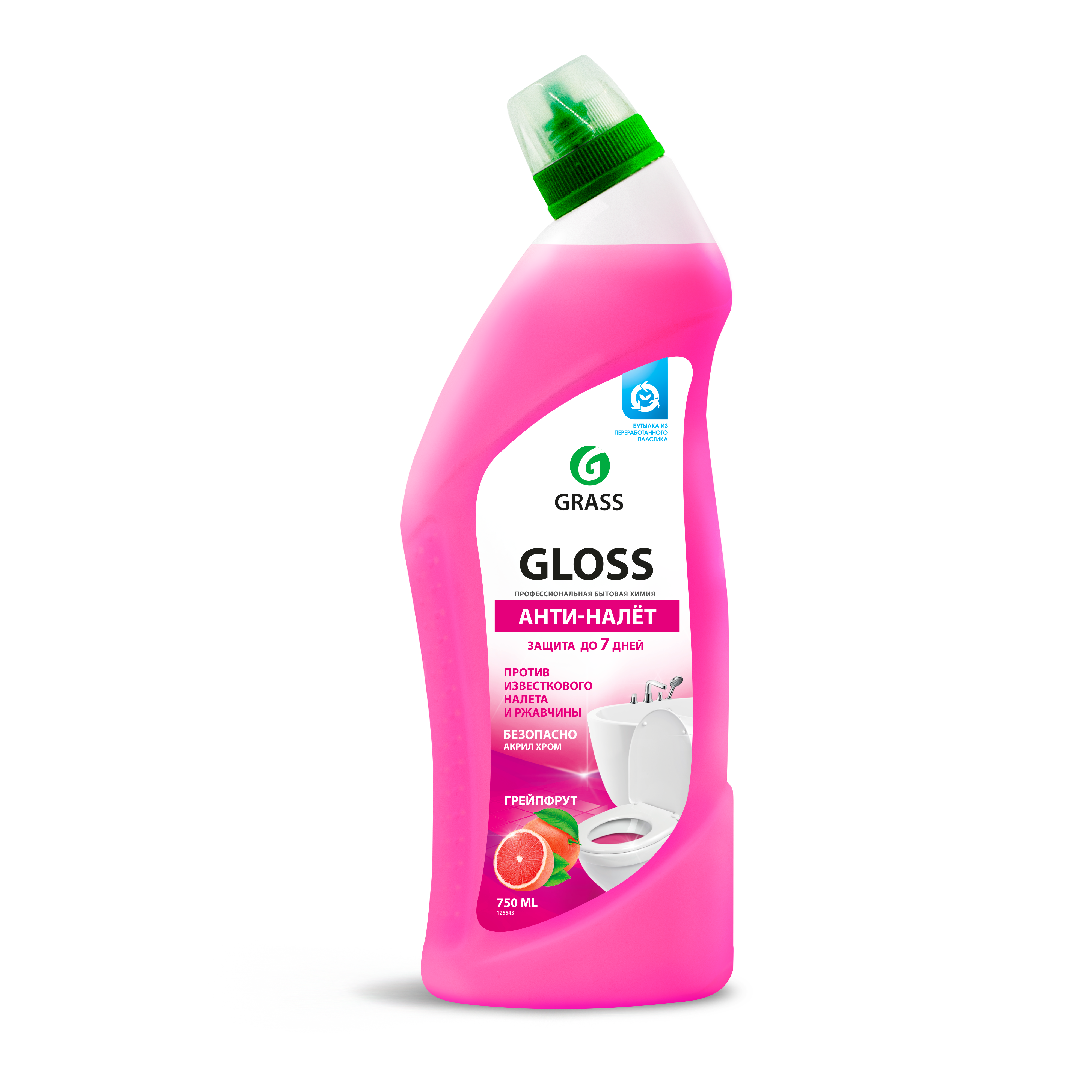 Изображение товара Гель чистящий для ванны Grass Gloss «Pink» 0.75 л Изображение товара Гель чистящий для ванны Grass Gloss «Pink» 0.75 л