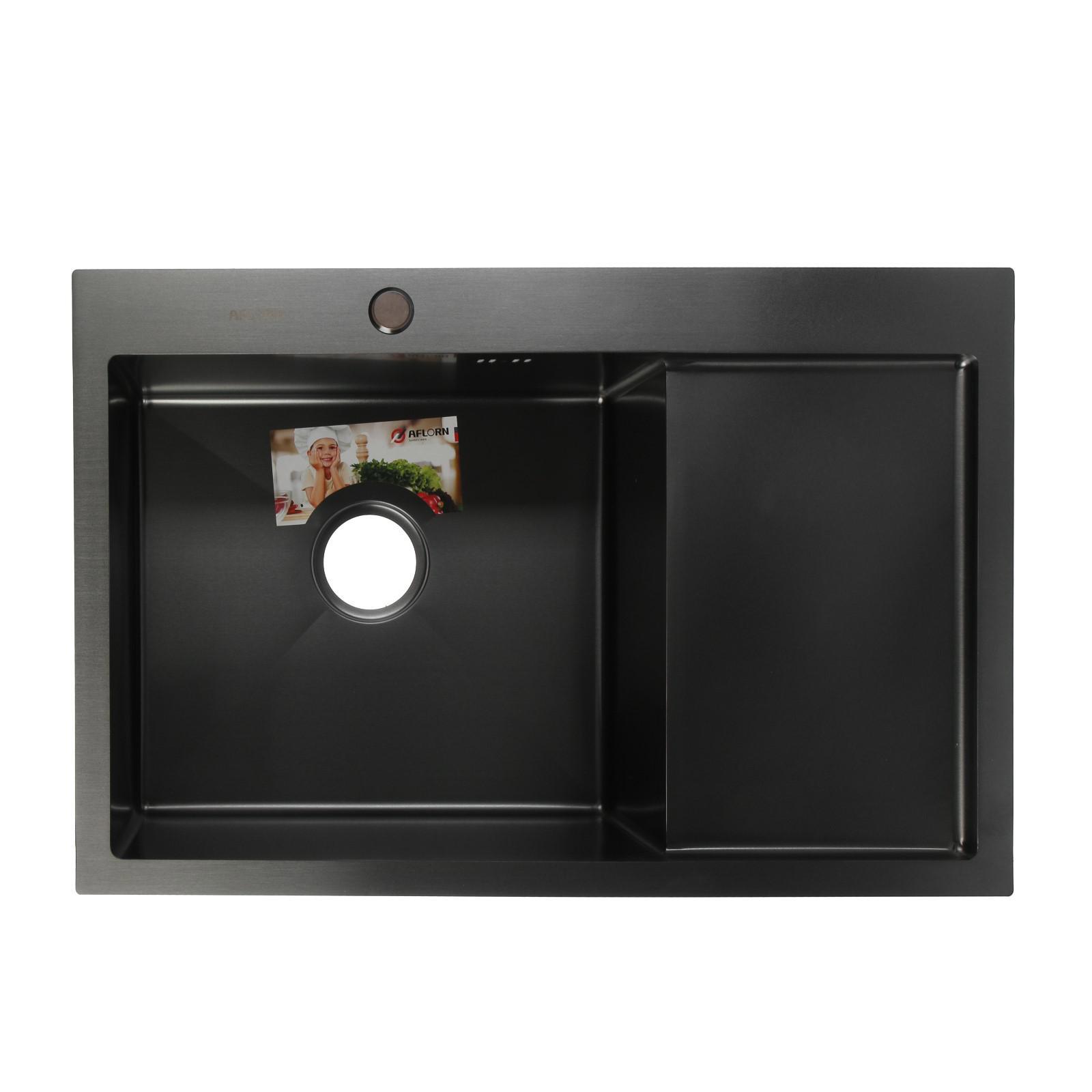 Изображение товара Врезная мойка Aflorn 6957254 51x78x20 см нержавеющая сталь цвет металлик
