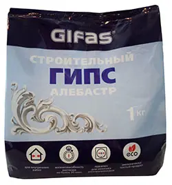 Гипс строительный Алебастр Gifas 1 кг