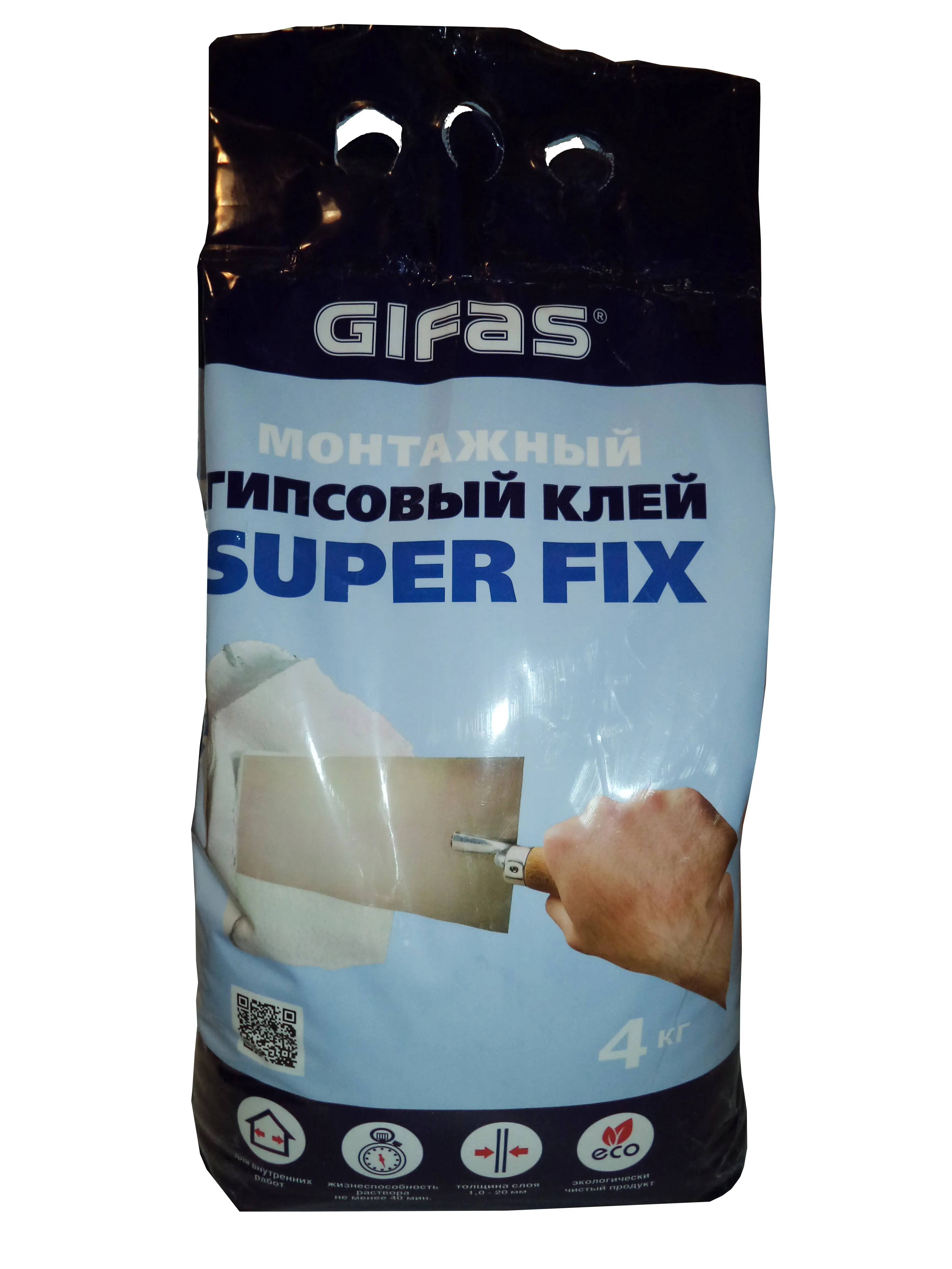 Клей гипсовый монтажный Gifas Super Fix 4 кг