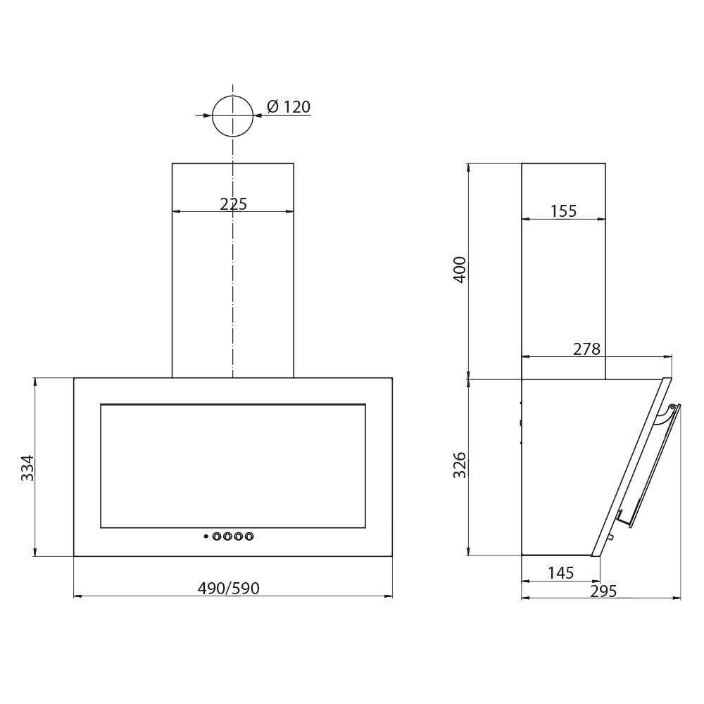 Изображение товара Встраиваемая вытяжка Elikor Кв ii м-430-50 50 см черная для кухни