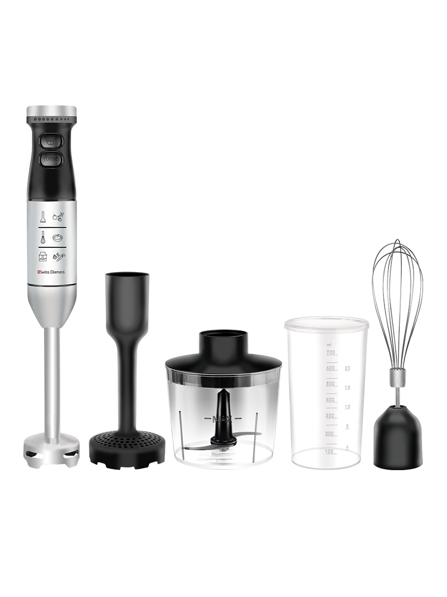 Изображение товара Погружной блендер Swiss Diamond SD-HB 005 2 скорости черный серебро