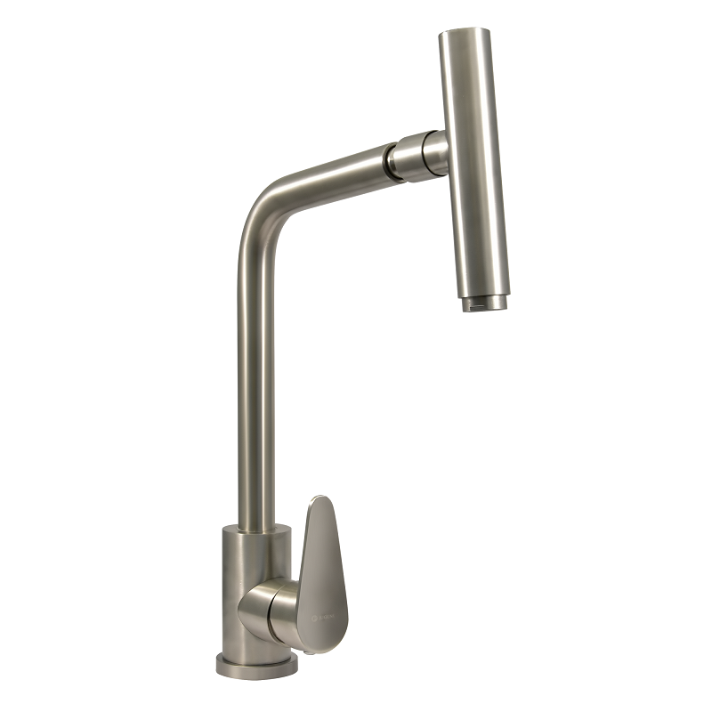 Изображение товара Смеситель кухонный JUGUNI 0402.169 однорычажный из нержавеющей стали хром