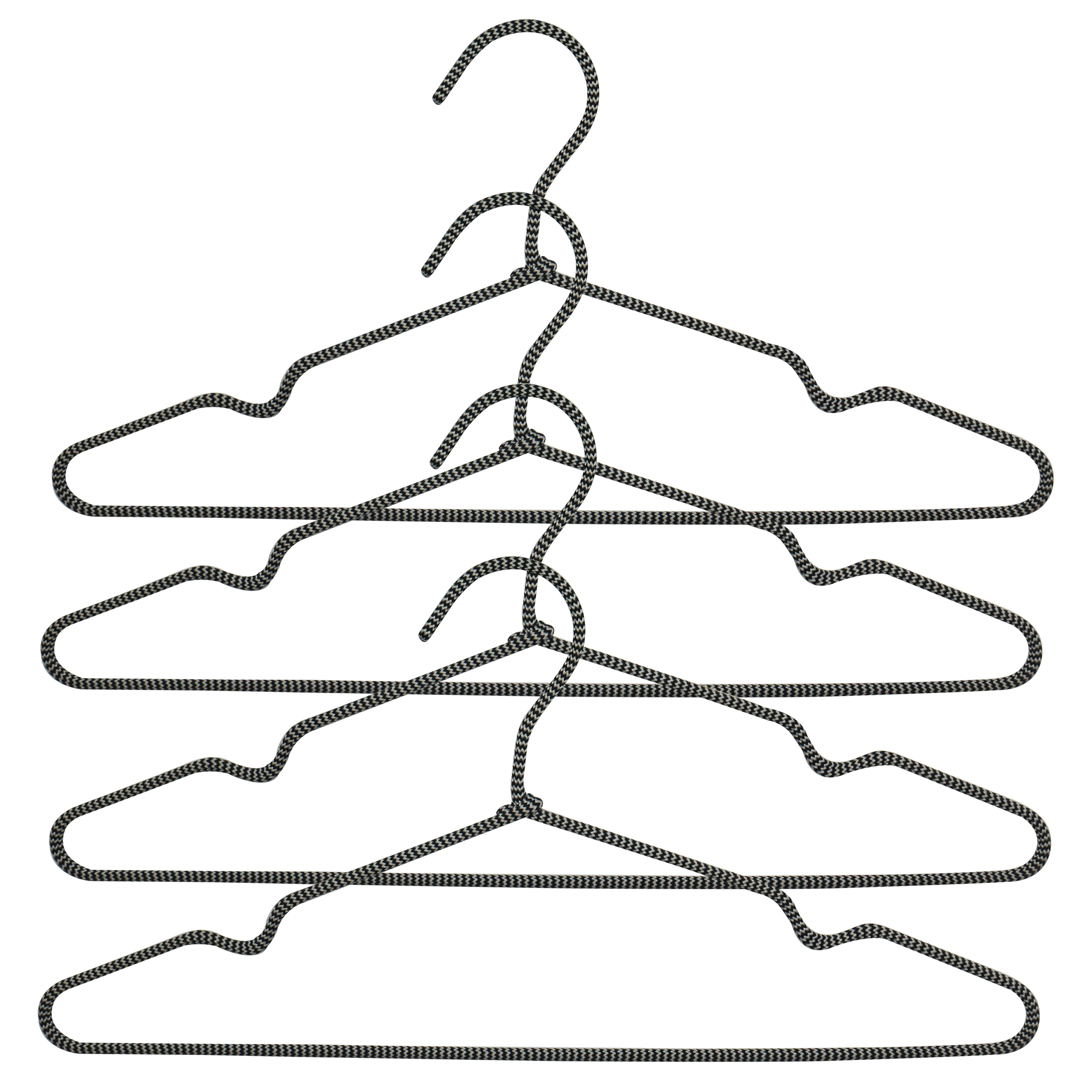 Изображение товара Плечики Spaceo 40 см из металла и массива эвкалипта комплект 4 шт серый