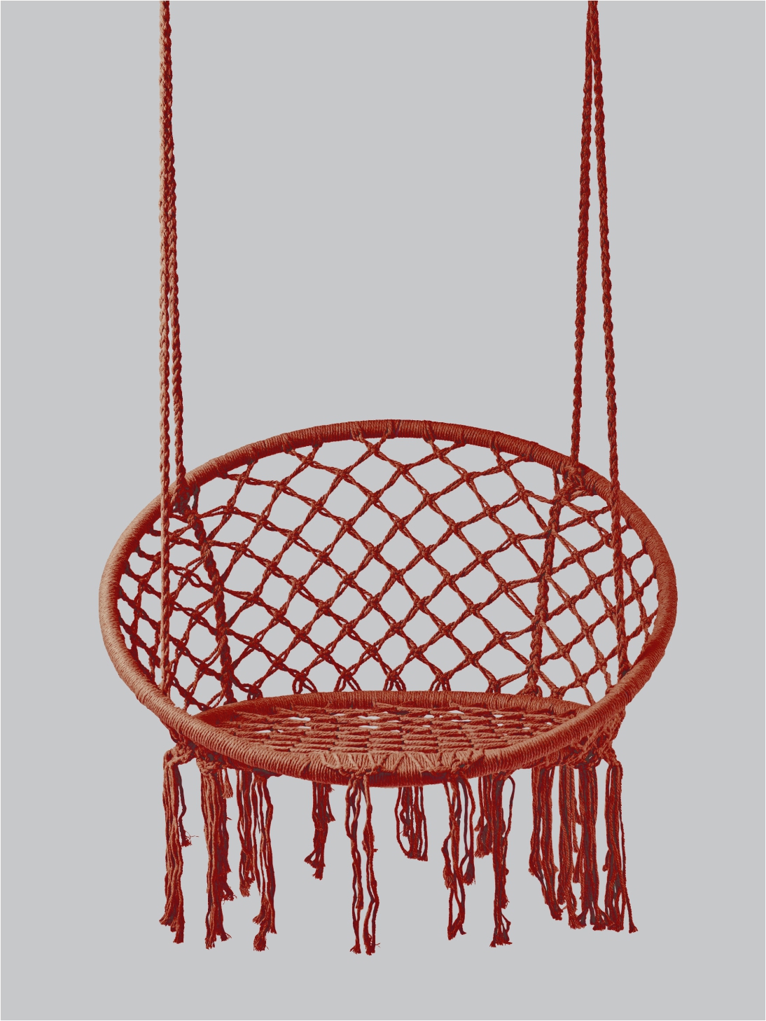 Изображение товара Кресло подвесное Ecocountry из хлопка коричневое компактное для дома и дачи