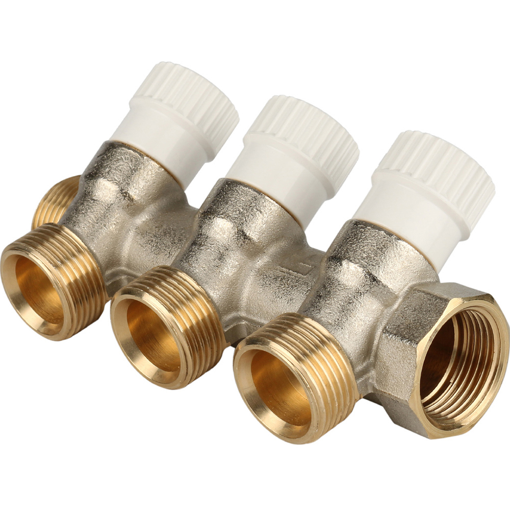 Изображение товара Коллектор распределительный STOUT 1" 3 отвода 3/4" ЕК SMB 6851 013403