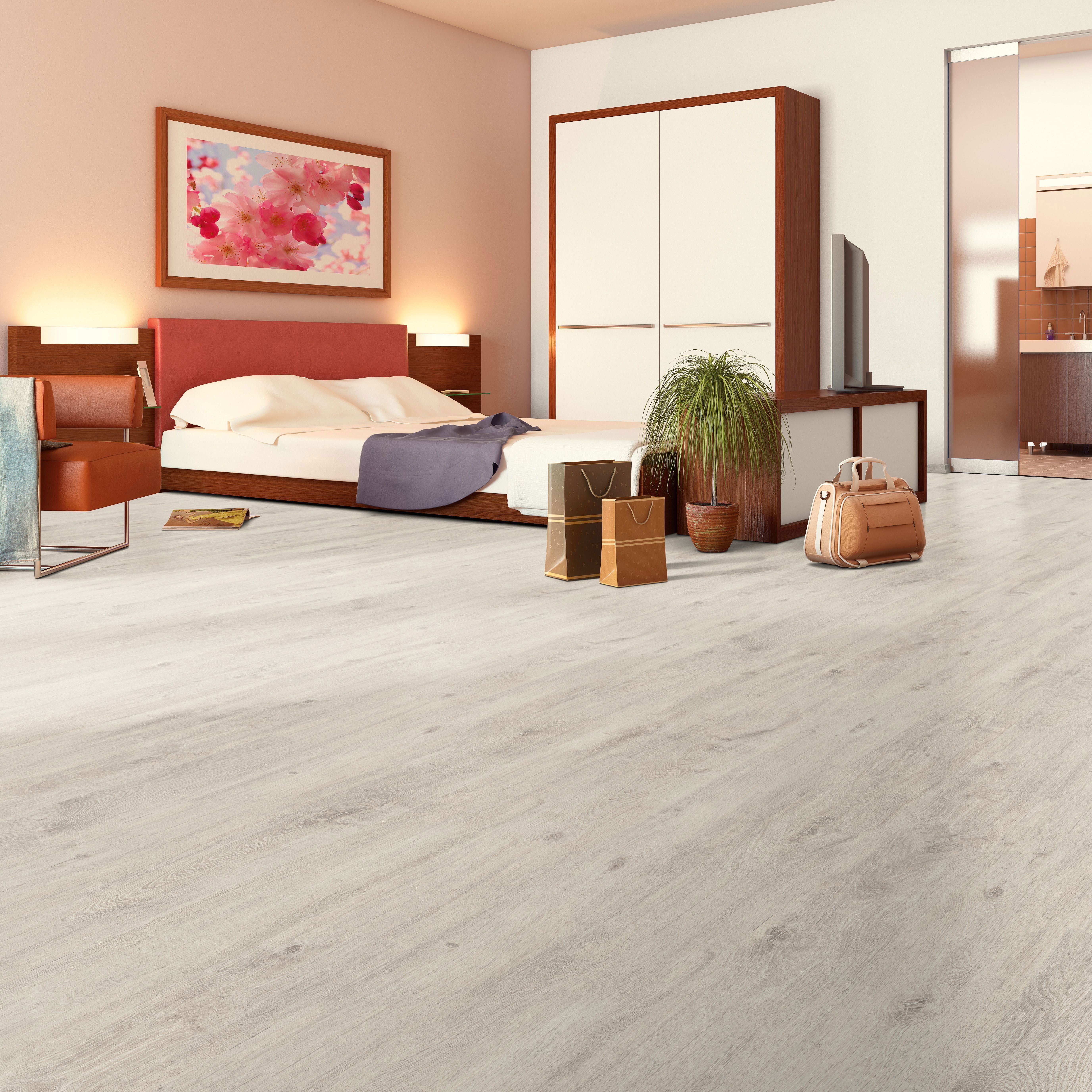 Изображение товара Ламинат «Дуб Уайт-Грей» 33 класс толщина 8 мм 1.99 м²