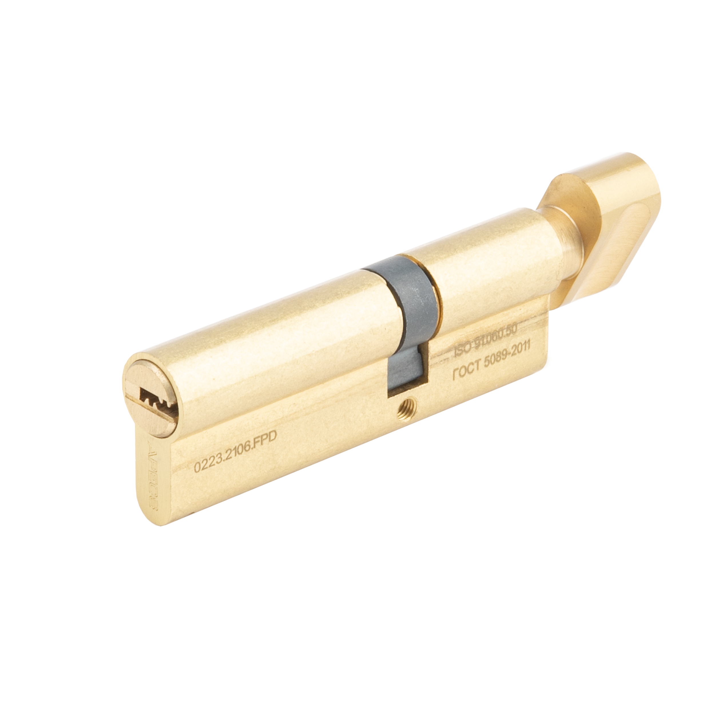 Цилиндр Apecs Pro 55x35 мм ключ/вертушка цвет золото