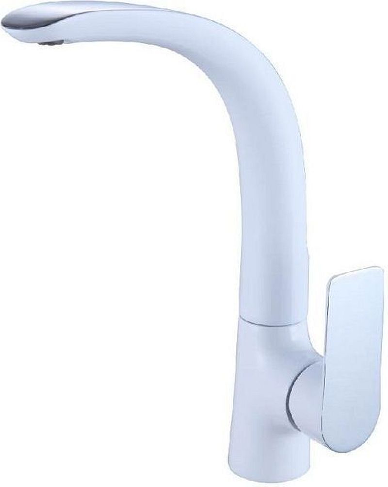 Изображение товара Однорычажный смеситель Aquanet Af520-41сw латунь цвет белый, хром