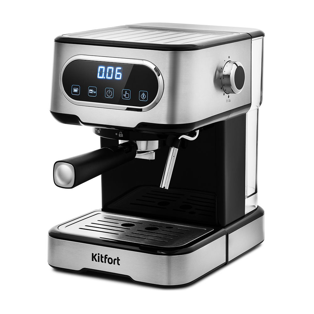 Изображение товара Рожковая кофеварка Kitfort КТ-765 для ароматного кофе с паровой пенкой и программированием