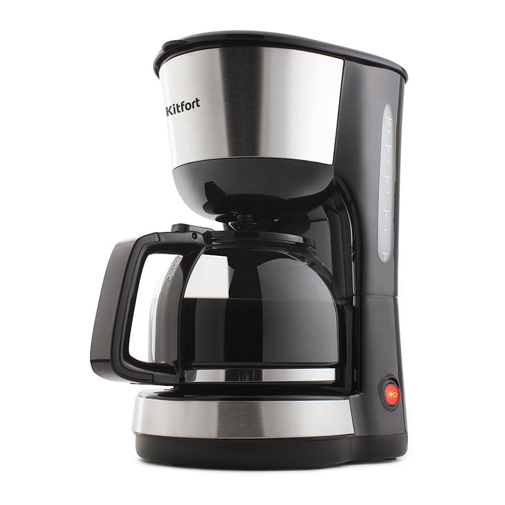 Изображение товара Кофеварка Kitfort 18.4x31x22.7 цвет серебристый