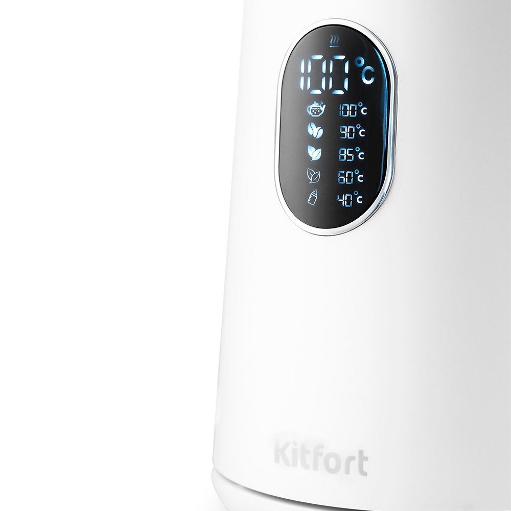 Изображение товара Электрический чайник Kitfort КТ-6115-1 1.5 л, двойной корпус, управление и поддержание температуры