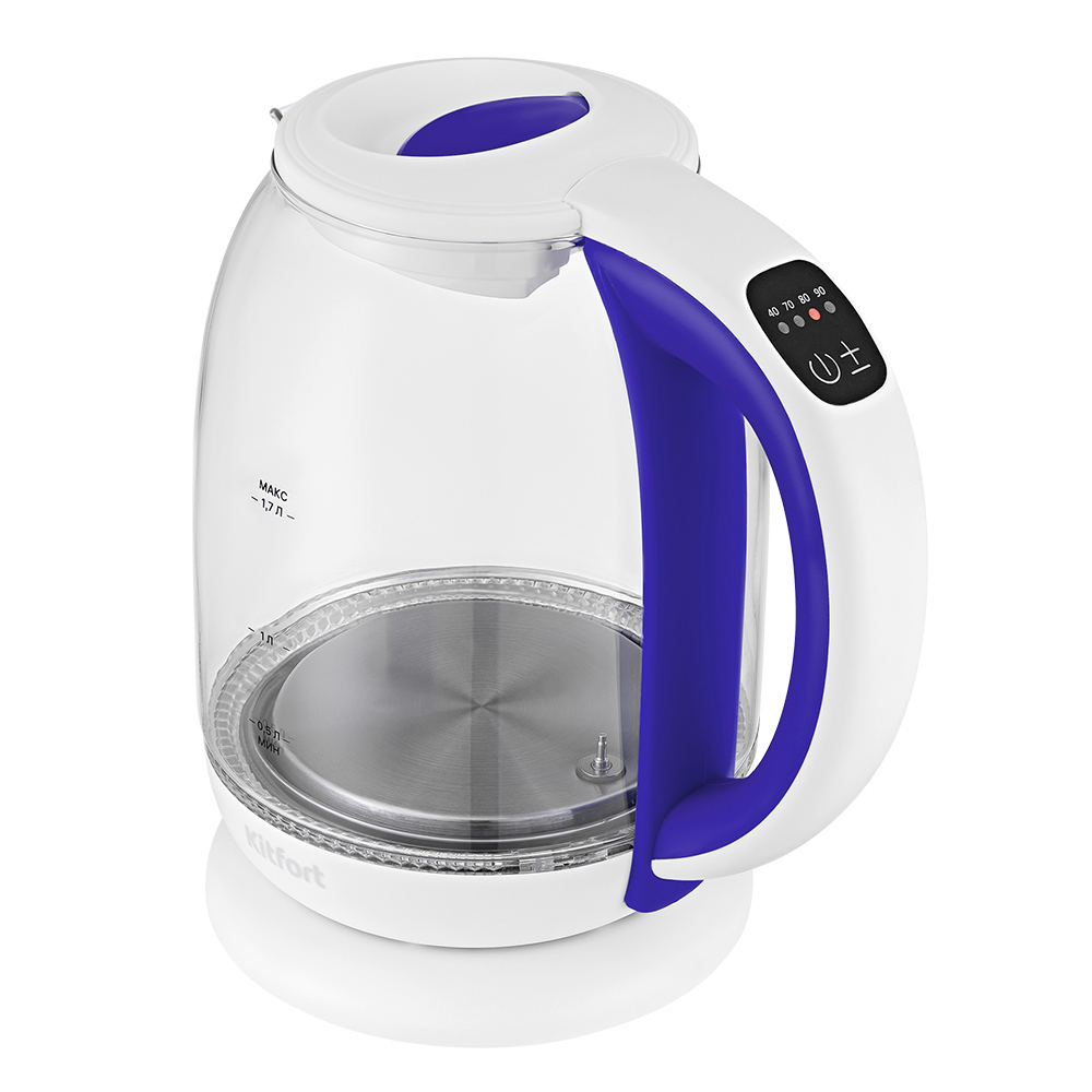Изображение товара Электрический чайник Kitfort КТ-6140-1 1.7 л стекло с подсветкой и терморегулятором
