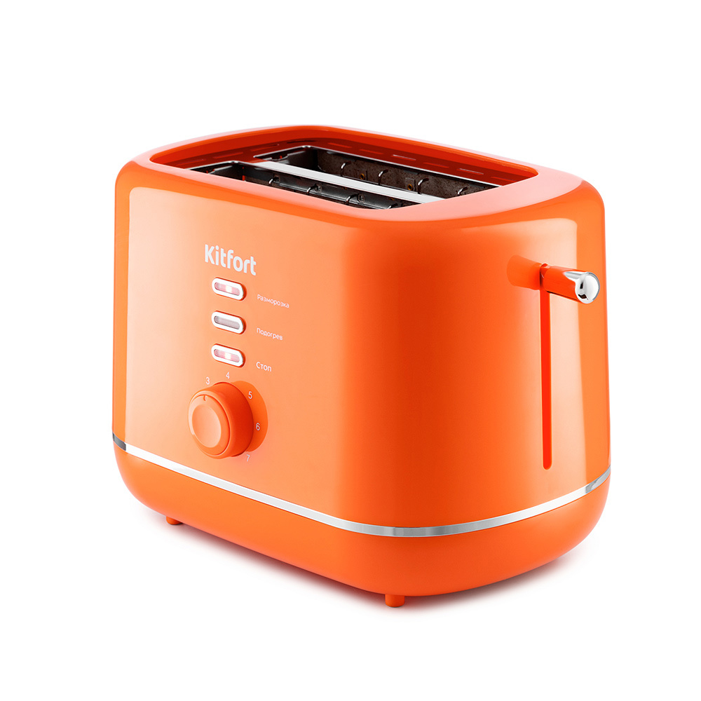 Изображение товара Тостер Kitfort КТ-2050-4 оранжевый широкие слоты 7 уровней поджаривания