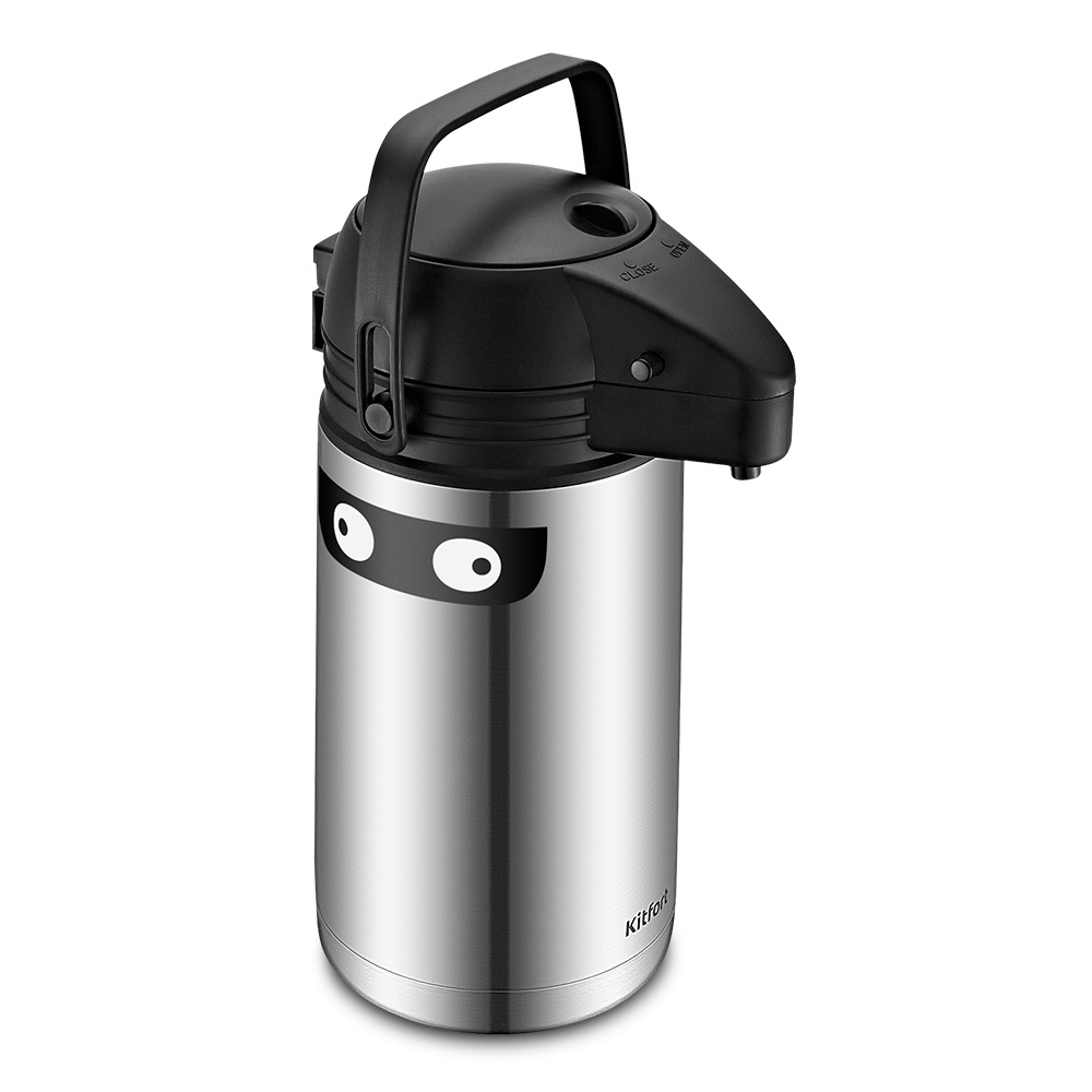 Изображение товара Термос 1.5 л Kitfort КТ-1235 колба из нержавеющей стали цвет серый