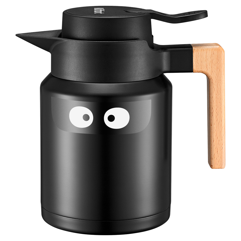 Изображение товара Термос Kitfort КТ-1237 1,2 л из нержавеющей стали с деревянной ручкой и герметичной крышкой