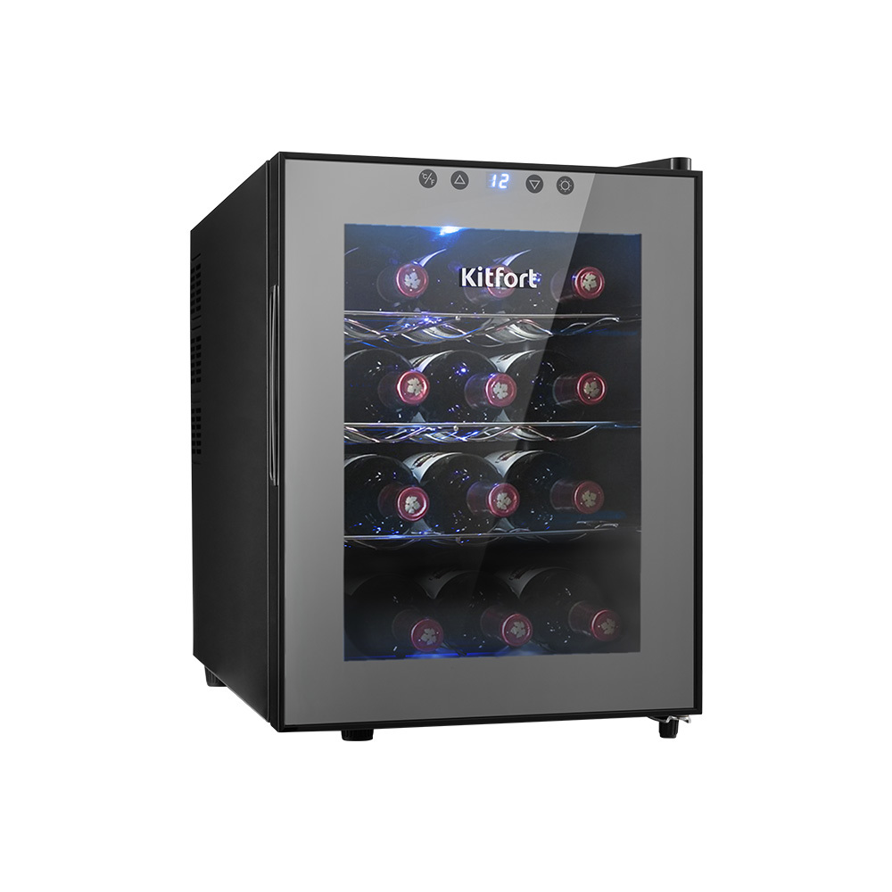 Изображение товара Винный шкаф Kitfort КТ-2408 34x51x46.80 см 12 бутылок цвет черный