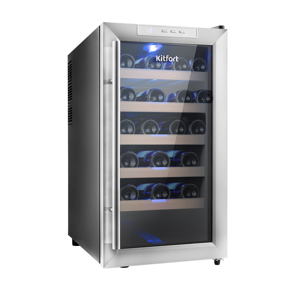 Изображение товара Винный шкаф Kitfort КТ-2409 18 бутылок стекло серебристый