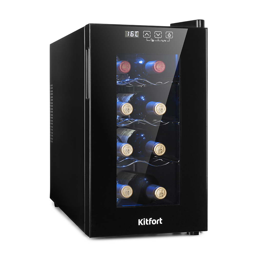 Изображение товара Винный шкаф Kitfort КТ-2419 8 бутылок черный для хранения вина
