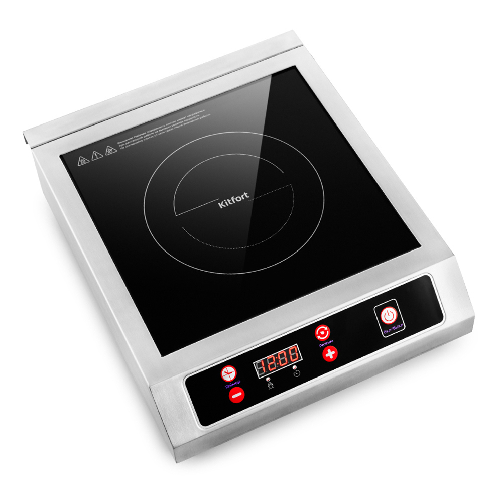 Изображение товара Индукционная настольная плита Kitfort КТ-123 35.50 см 1 конфорка цвет серебристый