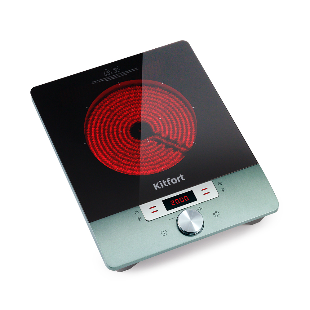 Изображение товара Электрическая настольная плита Kitfort КТ-154 индукция 28 см сенсорное управление черный