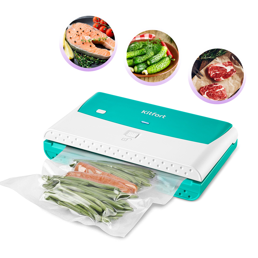 Изображение товара Вакуумная упаковочная машина Kitfort КТ-1512-3 белый для хранения продуктов