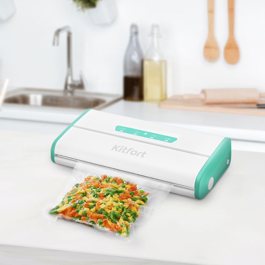 Изображение товара Вакуумная упаковочная машина Kitfort КТ-1514-3 белая для хранения продуктов