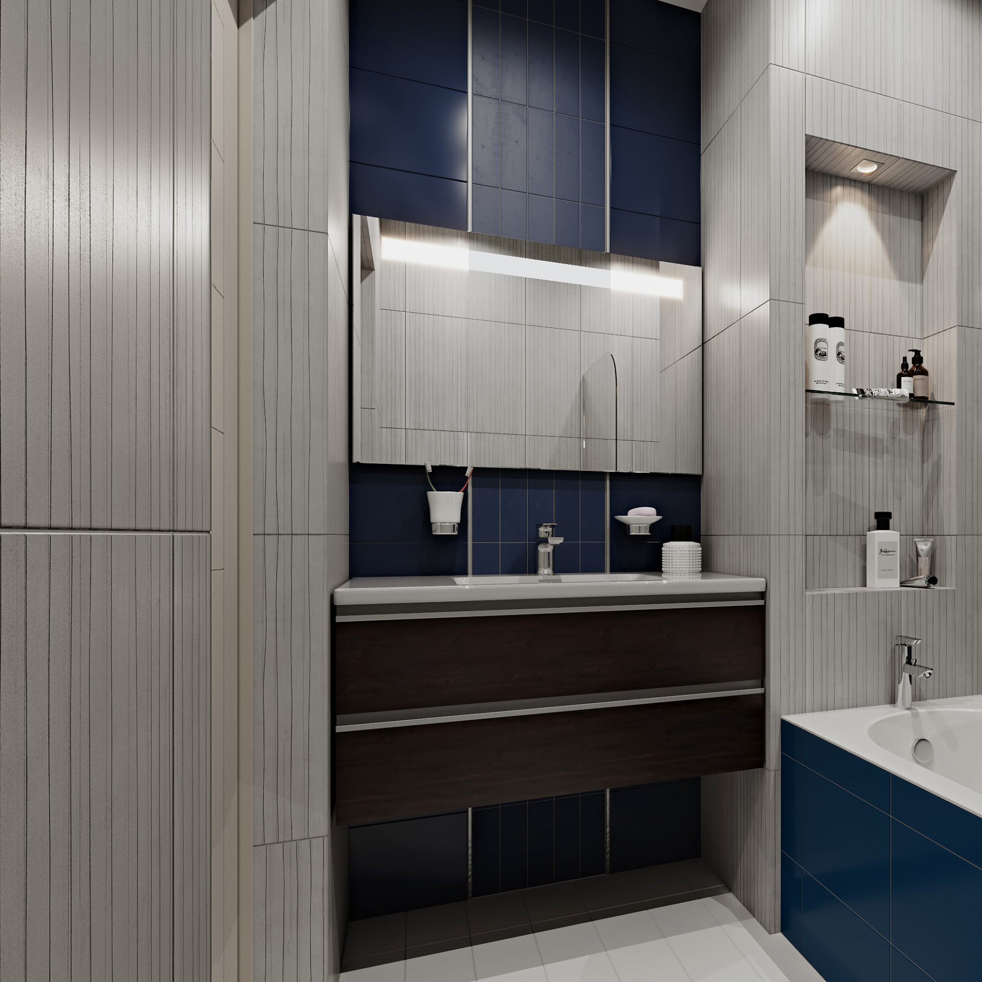 Изображение товара Плитка настенная Wave Tone 60x30 см 1.62 м2 цвет белый матовый