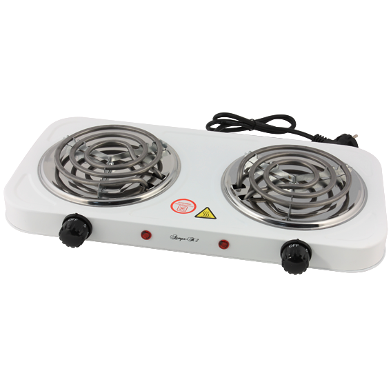 Изображение товара Электрическая настольная плита Великие реки АСТРА-Т2 2 конфорки 2000 Вт белая