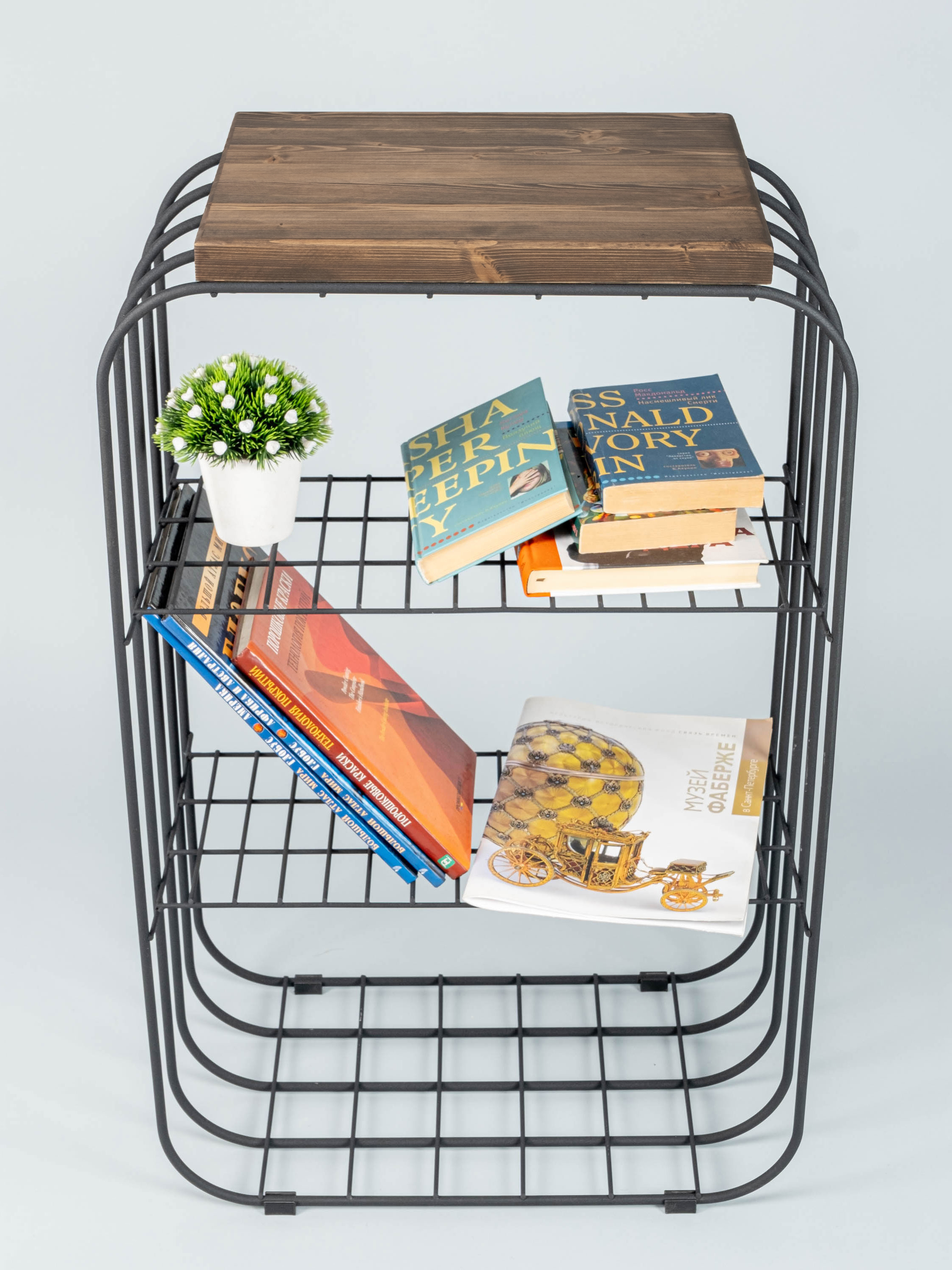 Изображение товара Стеллаж с полками Ilwi Mbl-w-et-o-1-m 50x79x30 см сталь черный для дома и офиса