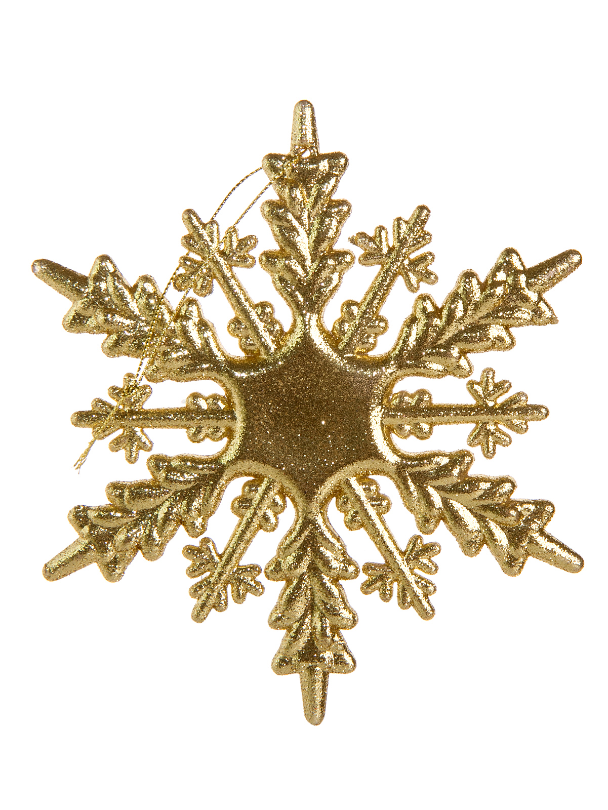 Изображение товара Елочная игрушка Снежинка Зимняя сказка SYYKLA-1919137 15.5 см х 15.5 см жёлтый / золотой
