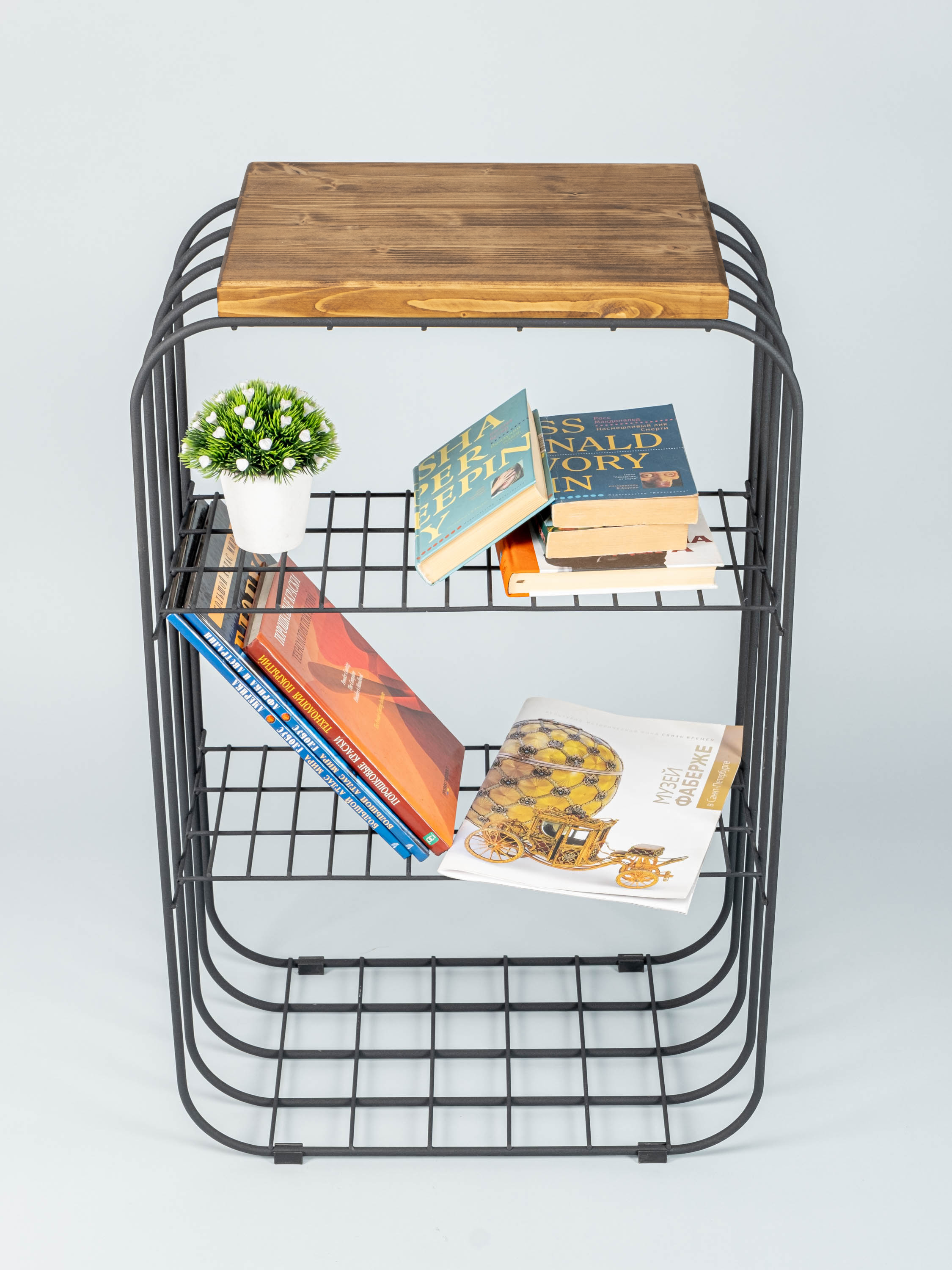 Изображение товара Стеллаж с полками ILWI MBL-W-ET-O-1-M/1/3 50x79x30 см металлический черный