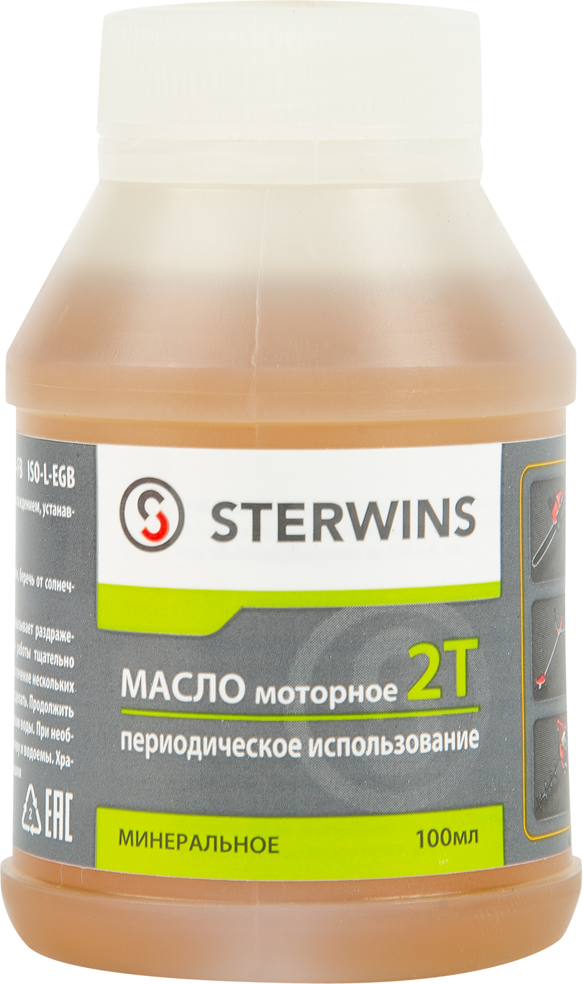 Изображение товара Масло моторное 2T Sterwins минеральное 100 мл для двухтактных двигателей
