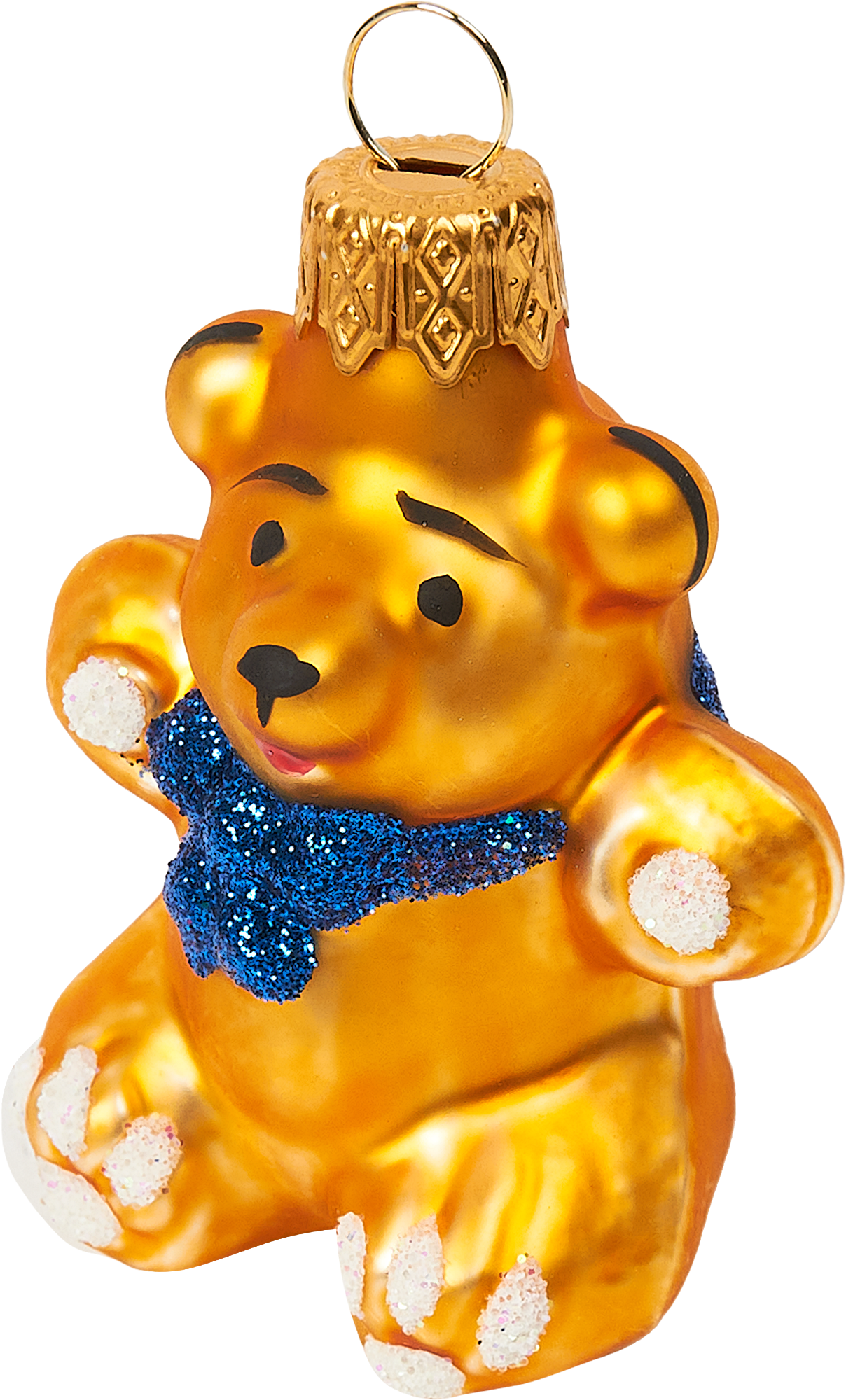 Изображение товара Ёлочное украшение Медвежонок с бантом 9 см для новогоднего интерьера