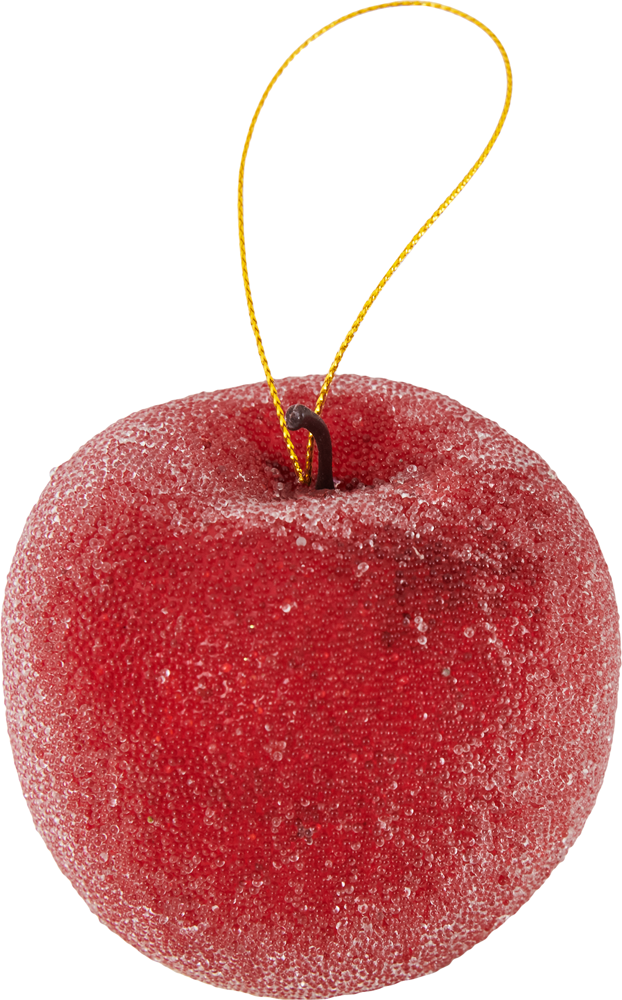 Изображение товара Подвесное украшение Зимнее яблоко 8 см елочная игрушка декор внутри помещений