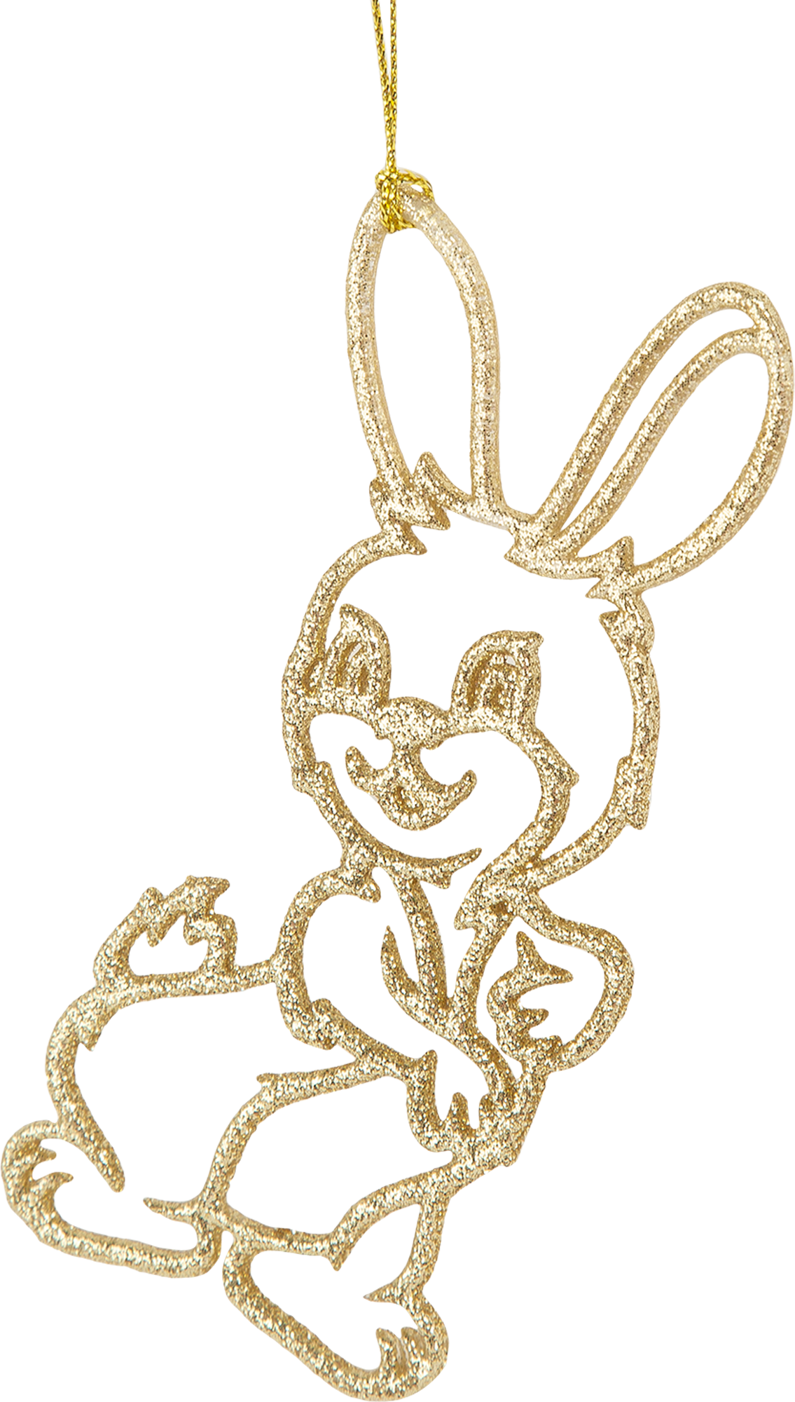 Изображение товара Новогоднее украшение Зайчик 12x8.5 см цвет золотой
