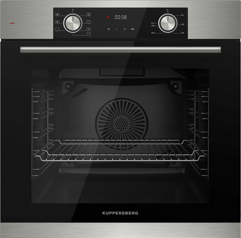 Изображение товара Электрический встраиваемый духовий шкаф Kuppersberg HF 607 BX 59.5x59.5x56.7 см черный