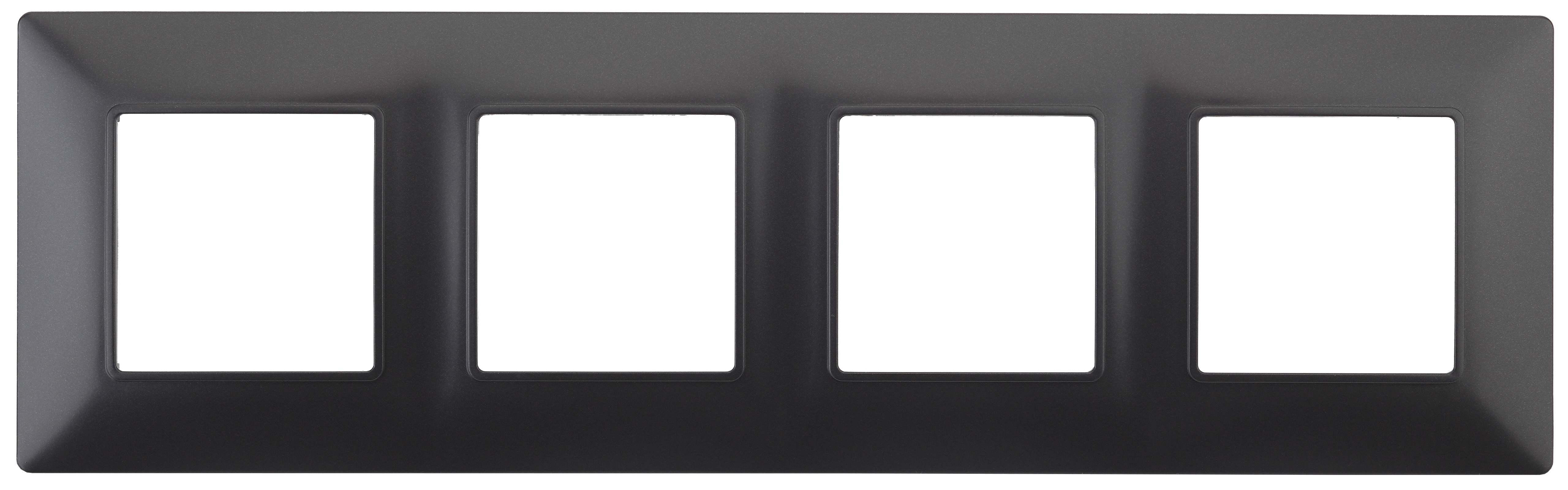 Изображение товара Рамка для розеток и выключателей Эра Elegance 4 поста цвет антрацит 2 шт.