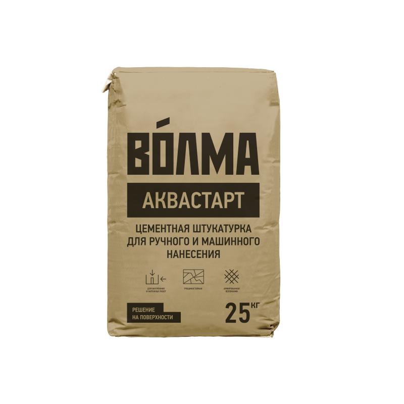 Изображение товара Штукатурка цементная Волма 30001666 25кг серый/серебристый