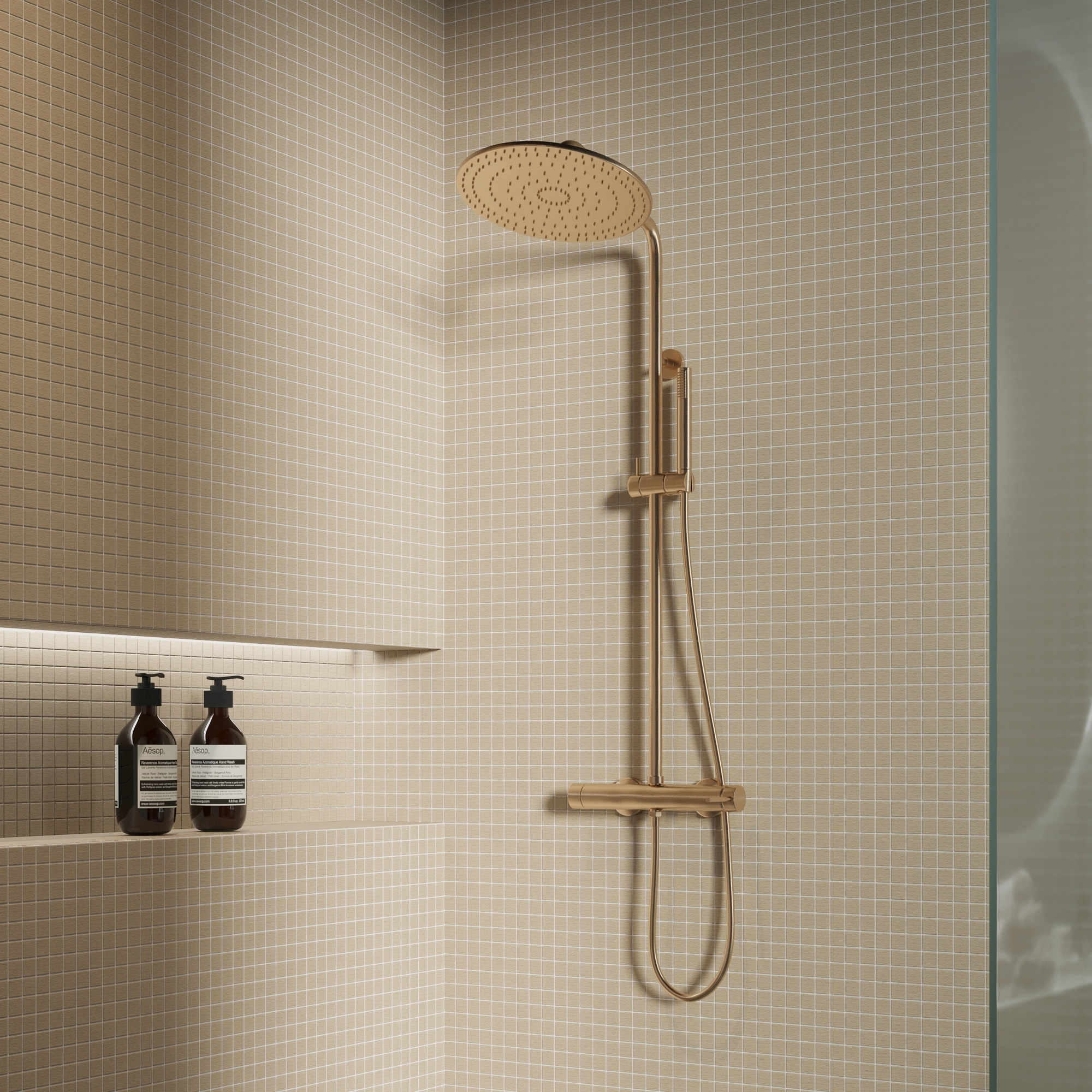 Изображение товара Мозаика Kerama Marazzi Вяз 29.8x29.8 см бежевый для ванной и интерьера