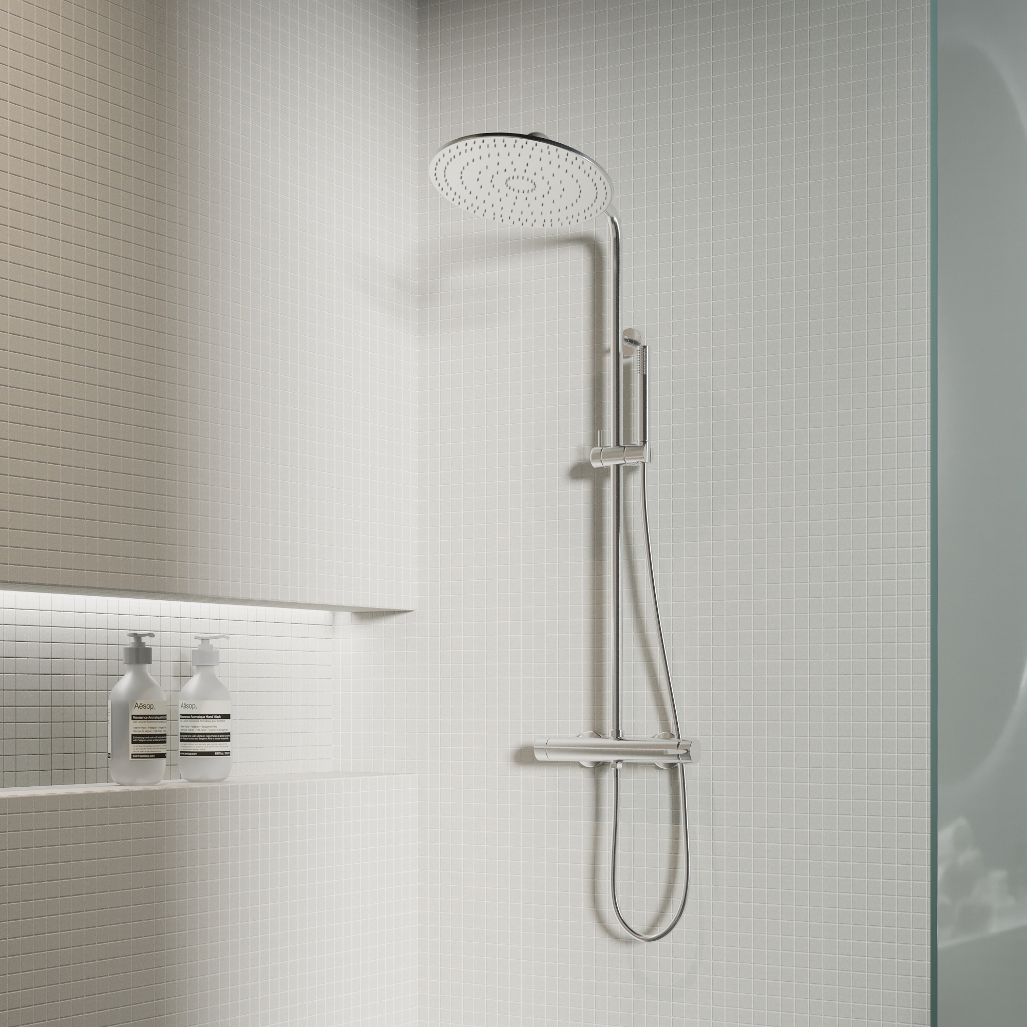 Изображение товара Мозаика Kerama Marazzi Кастелло 29.8х29.8 см серый для стен ванной комнаты