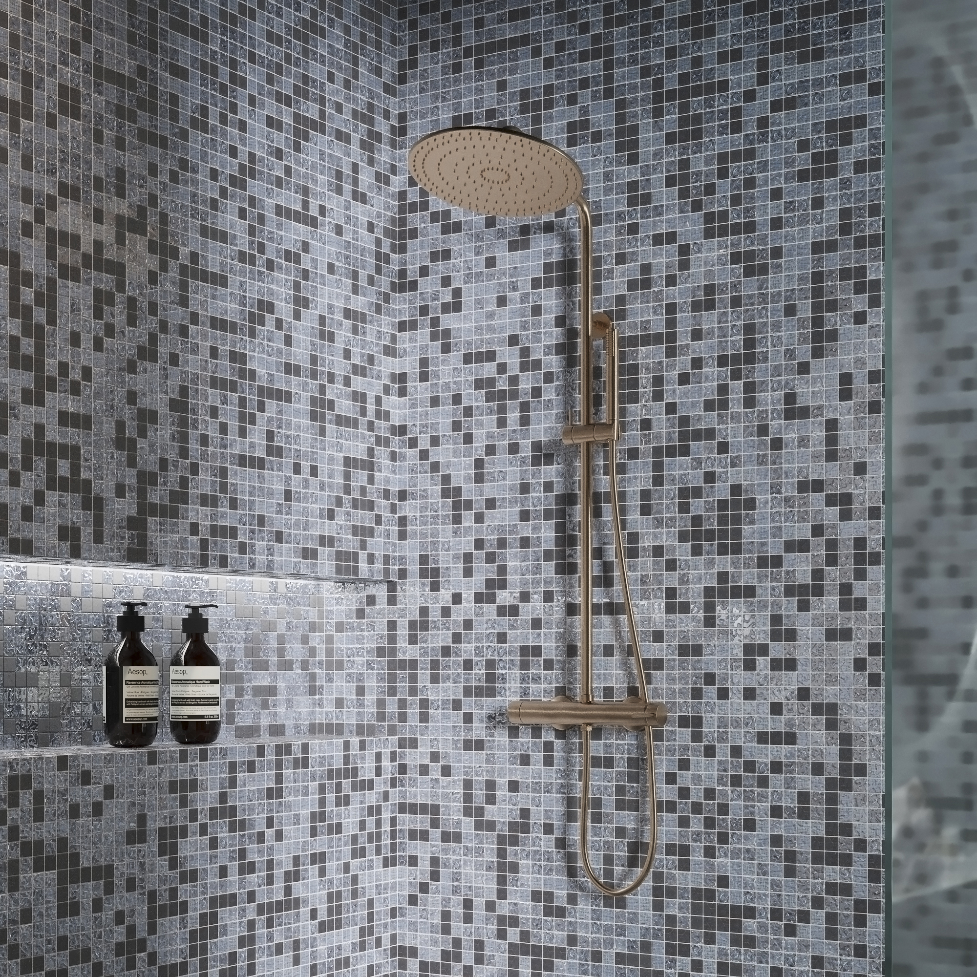 Изображение товара Мозаика мраморная Artens Future 30x30 см черная для кухни и ванной