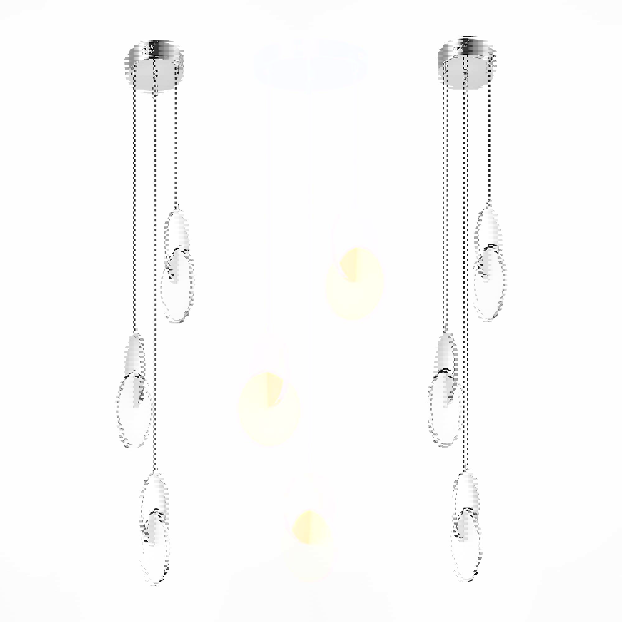 Изображение товара Люстра подвесная светодиодная ST LUCE Eclisse 4 м² хром белый 35×35×120 см