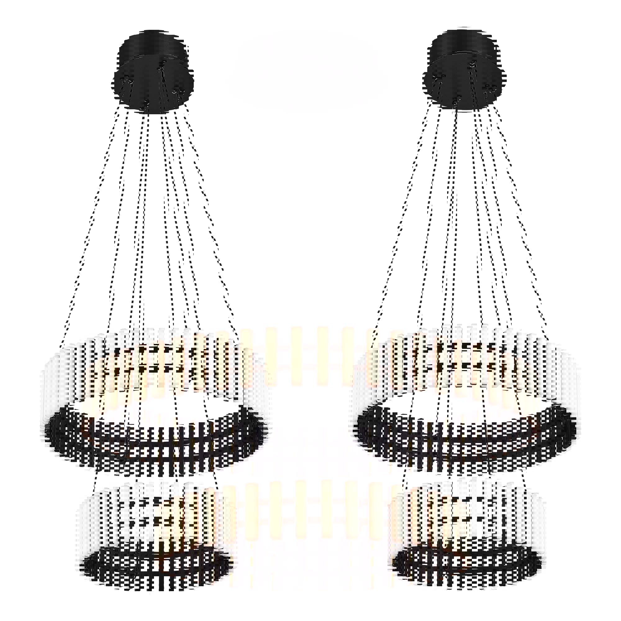 Изображение товара Люстра подвесная светодиодная ST LUCE ESTENSE SL6203.403.65  23 м² 3000K белый черная